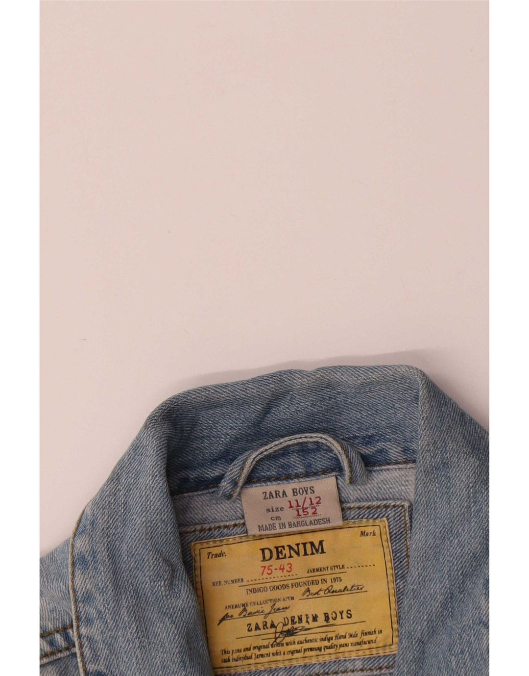 Zara Boys Denim Jacket 11-12 Years Blue
