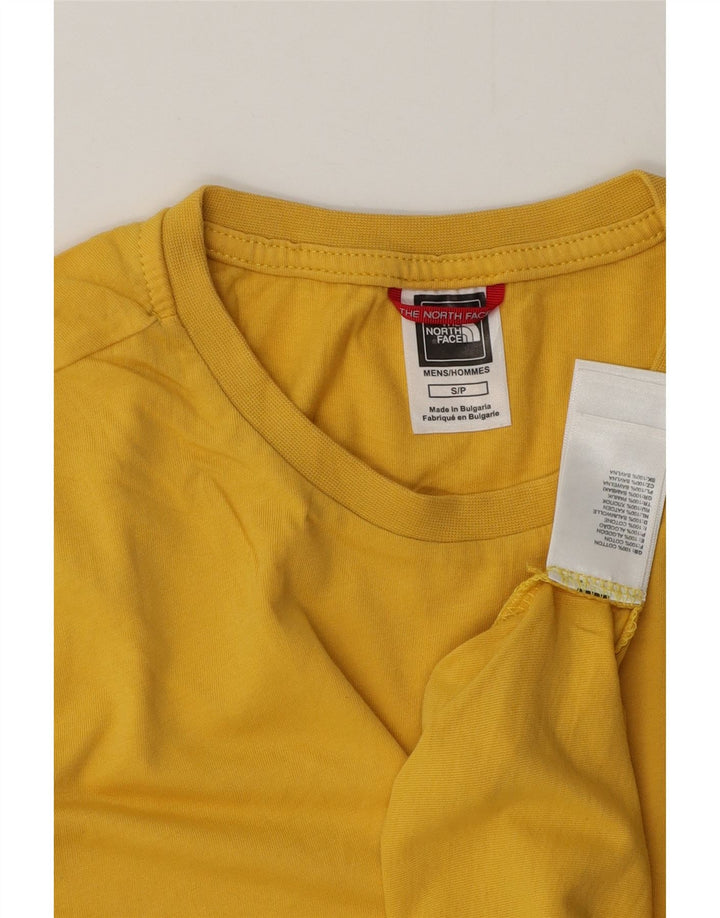 The North Face Mens T-Shirt Top Small Yellow Cotton