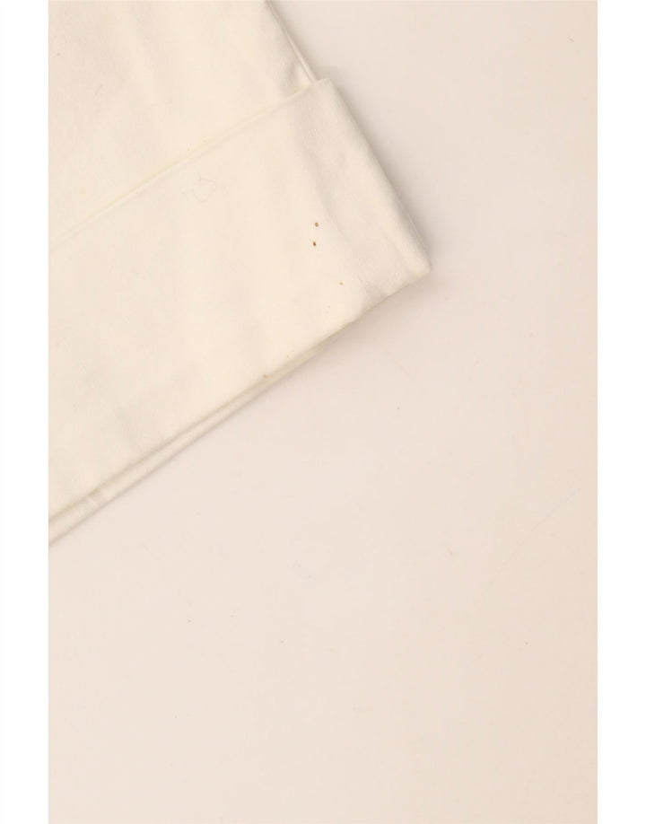 CALVIN KLEIN Womens Slim Capri Trousers US 12 Large W34 L19  Off White