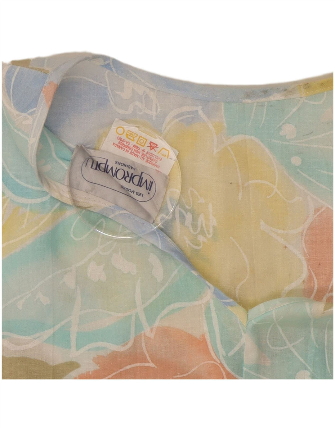 Impromptu Womens Crop Blouse Top UK 10 Small Multicoloured Floral Polyester