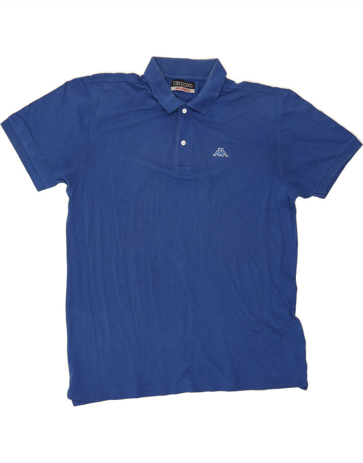 KAPPA Mens Polo Shirt 2XL Blue Cotton Vintage Kappa and Second-Hand Kappa from Messina Hembry 