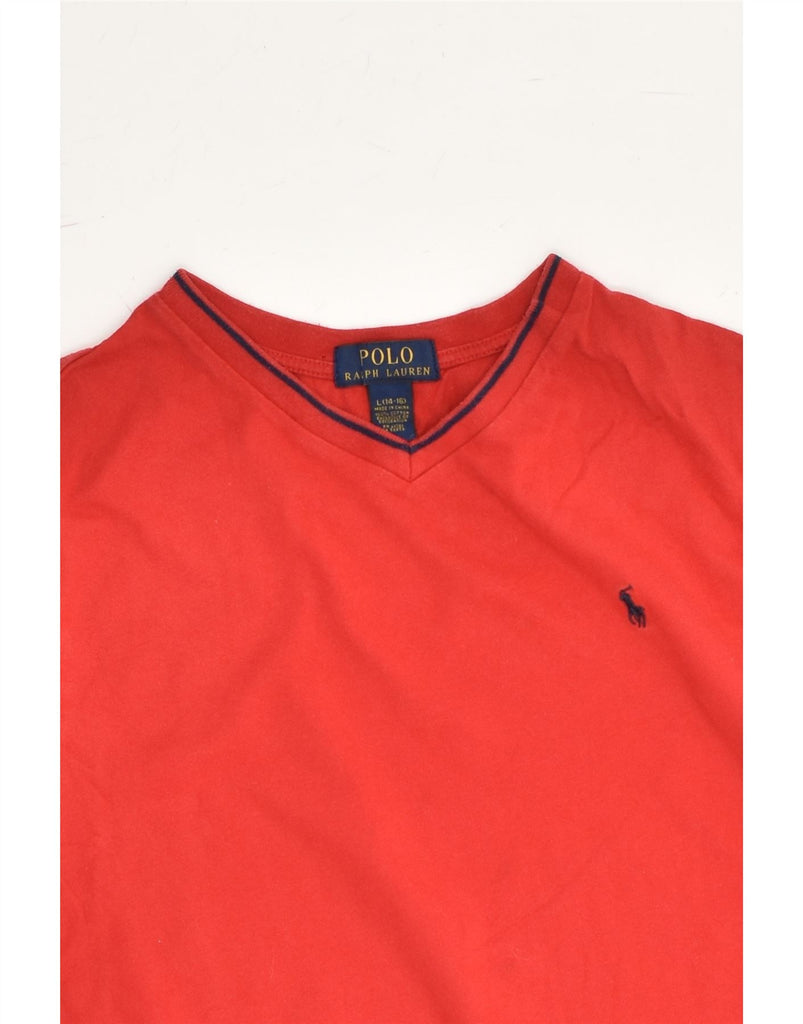 POLO RALPH LAUREN Boys T-Shirt Top 14-15 Years Large Red Cotton | Vintage Polo Ralph Lauren | Thrift | Second-Hand Polo Ralph Lauren | Used Clothing | Messina Hembry 