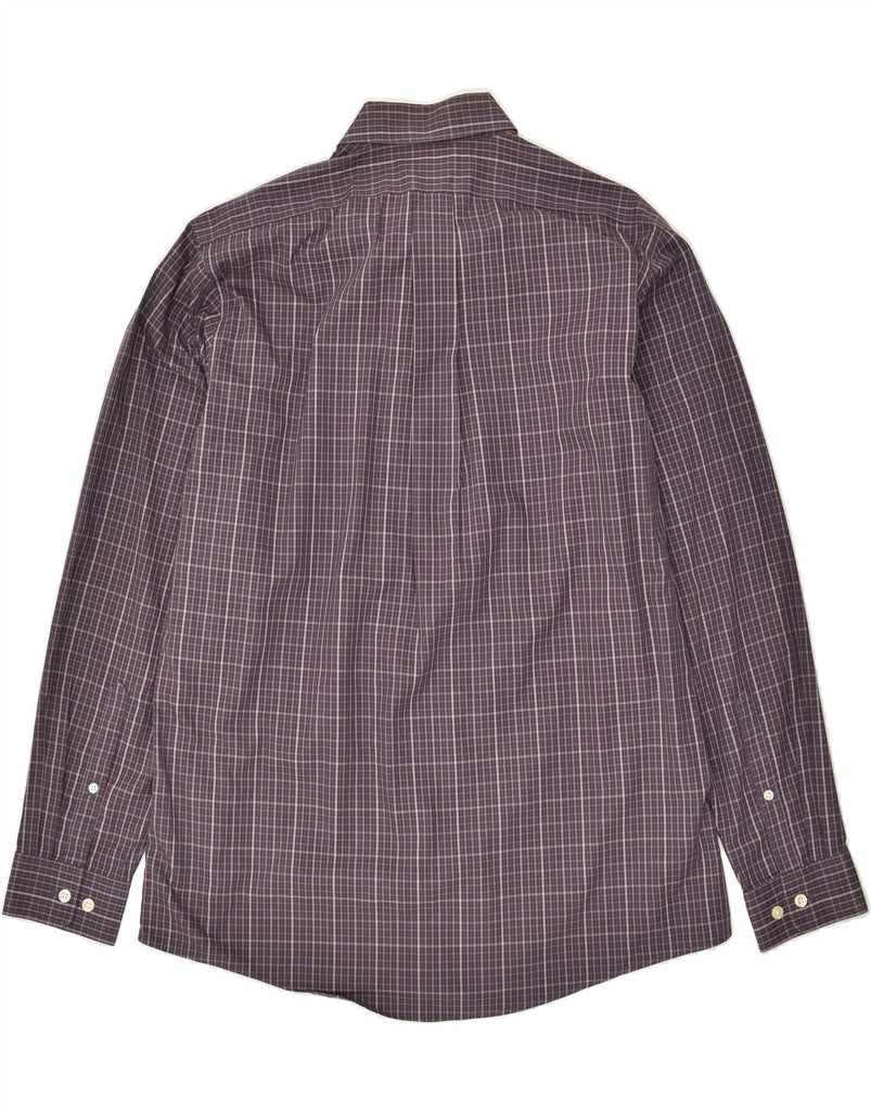 EDDIE BAUER Mens Relaxed Fit Shirt Medium Purple Check Cotton | Vintage Eddie Bauer | Thrift | Second-Hand Eddie Bauer | Used Clothing | Messina Hembry 