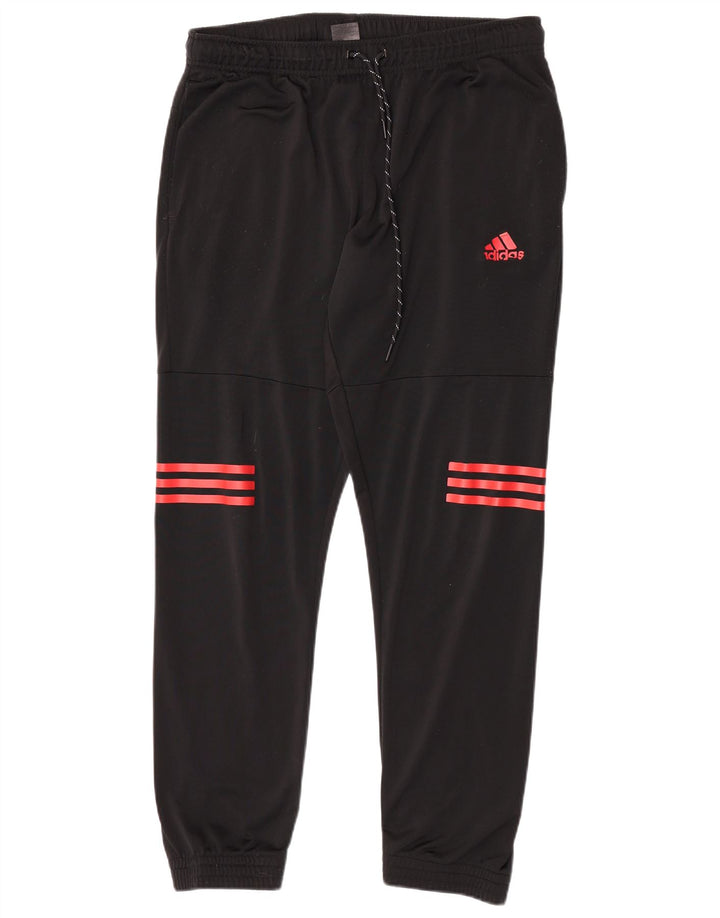 Adidas Mens Tracksuit Trousers Joggers Medium  Black Polyester