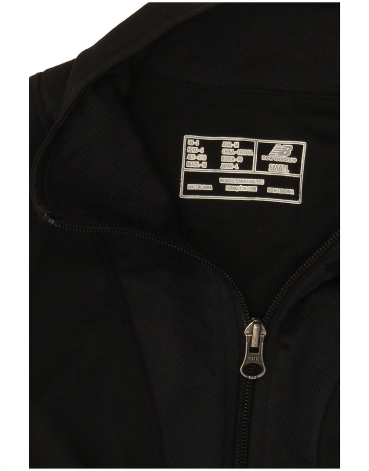 New Balance Womens Tracksuit Top Jacket UK 10 Small Black