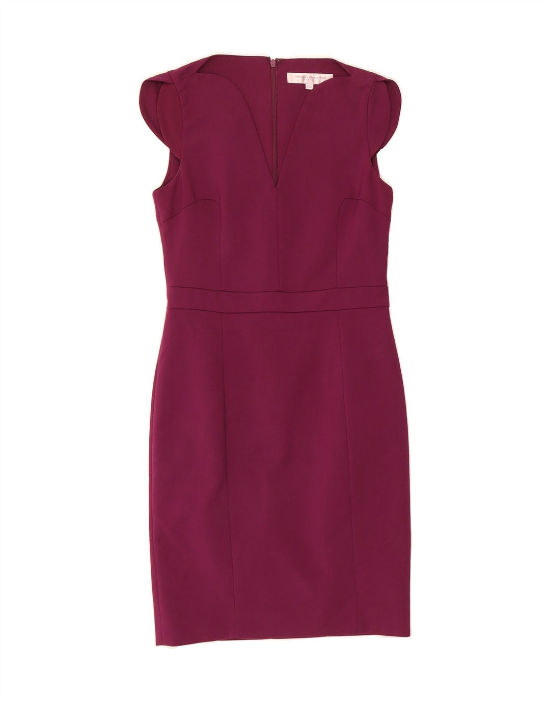 FRENCH CONNECTION Womens Sheath Dress UK 12 Medium  Purple Cotton Vintage French Connection and Second-Hand French Connection from Messina Hembry 