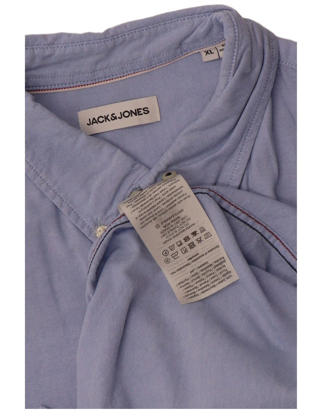 Jack & Jones Mens Shirt XL Blue Cotton