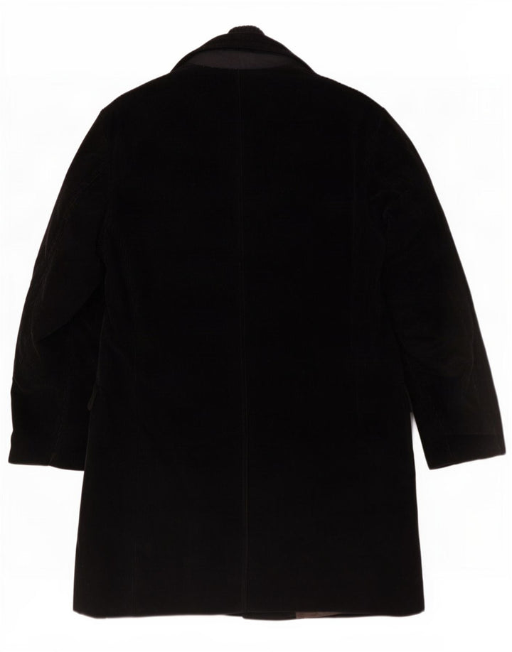 Fay Mens Overcoat UK 42 XL Black Polyamide