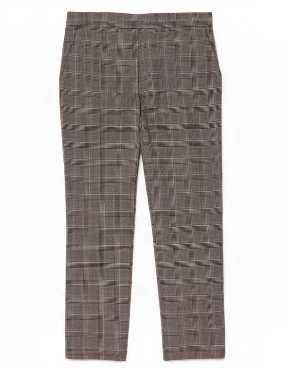 Zara Womens Slim Chino Trousers XL W38 L27 Grey Houndstooth