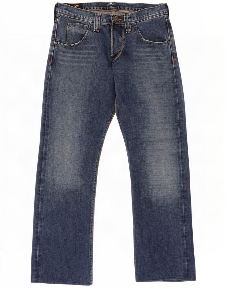Lee Mens Straight Jeans W32 L28 Blue Cotton