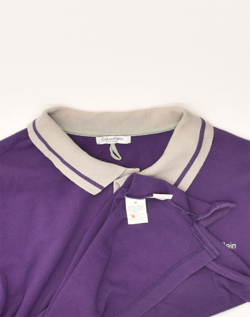 CALVIN KLEIN Mens Polo Shirt Medium Purple Cotton | Vintage Calvin Klein | Thrift | Second-Hand Calvin Klein | Used Clothing | Messina Hembry 