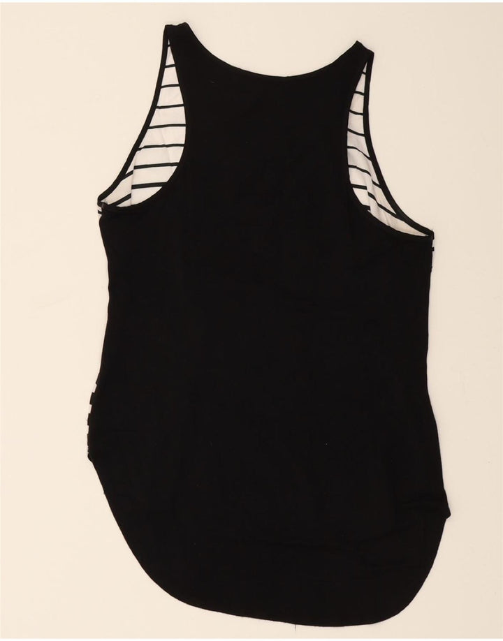 MOSSIMO Womens Sleeveless Blouse Top UK 14 Large Black Striped Polyester Vintage Mossimo and Second-Hand Mossimo from Messina Hembry 