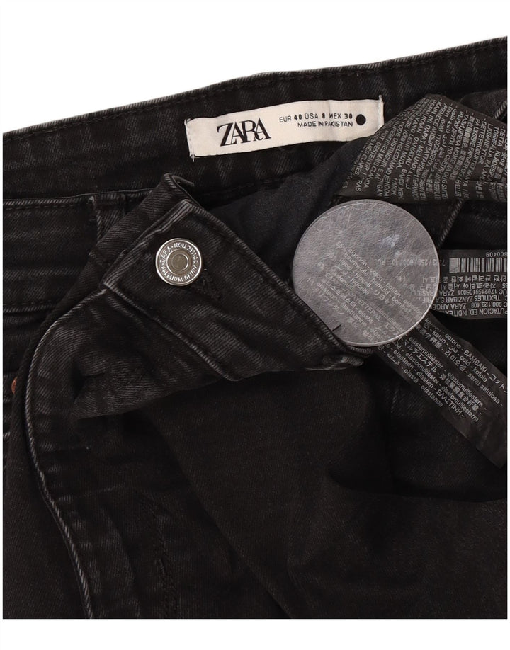 Zara Womens Flared Jeans EU 40 Medium W30 L30 Black Cotton