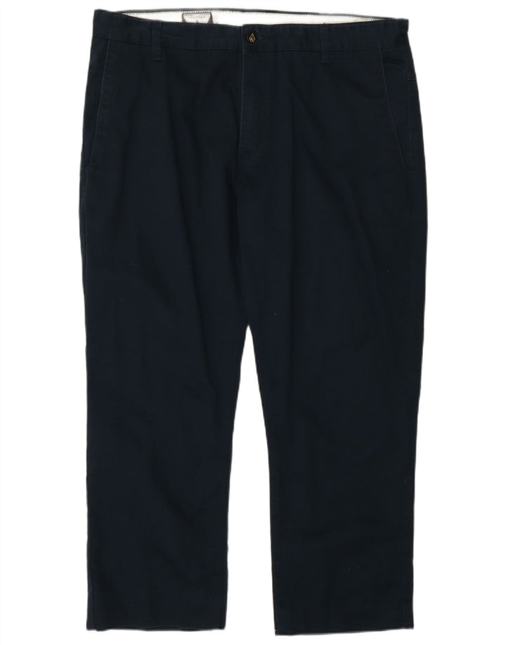 Volcom Mens Straight Chino Trousers W36 L26 Navy Blue