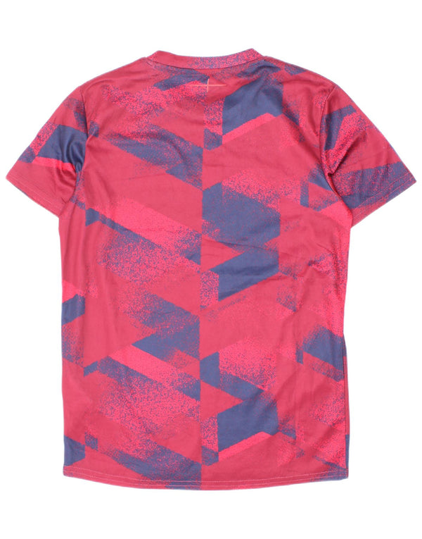 Umbro Boys Graphic T-Shirt Top 11-12 Years Burgundy Geometric Polyester