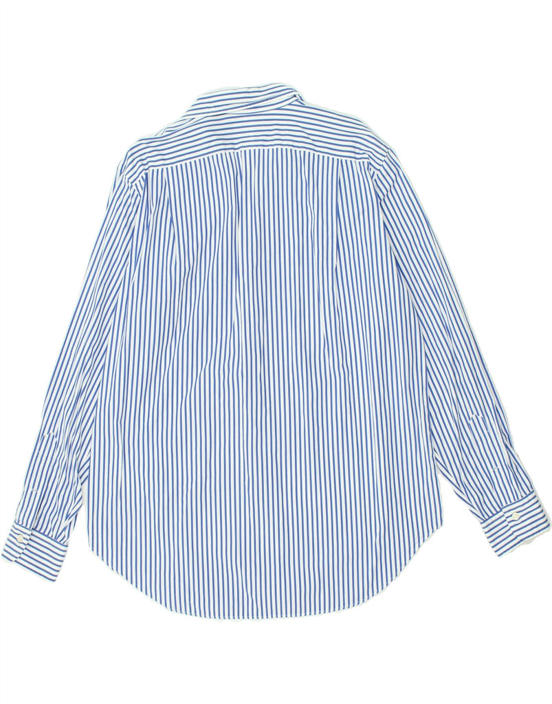 POLO RALPH LAUREN Mens Custom Fit Shirt XL Blue Pinstripe Cotton | Vintage Polo Ralph Lauren | Thrift | Second-Hand Polo Ralph Lauren | Used Clothing | Messina Hembry 