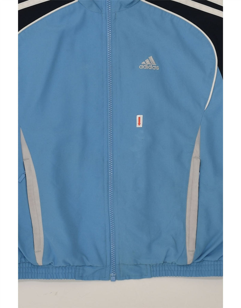 ADIDAS Boys Tracksuit Top Jacket 15-16 Years Blue Colourblock Polyester | Vintage Adidas | Thrift | Second-Hand Adidas | Used Clothing | Messina Hembry 