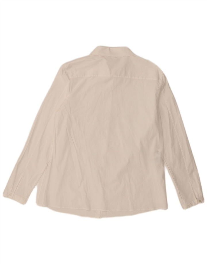 Hugo Boss Womens Shirt IT 42 Medium White Cotton