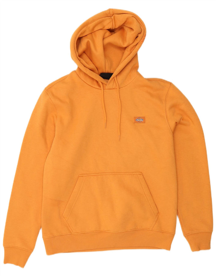Dickies Mens Hoodie Jumper XS Orange Cotton