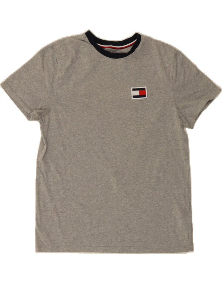 TOMMY HILFIGER Mens T-Shirt Top Small Grey Cotton Vintage Tommy Hilfiger and Second-Hand Tommy Hilfiger from Messina Hembry 