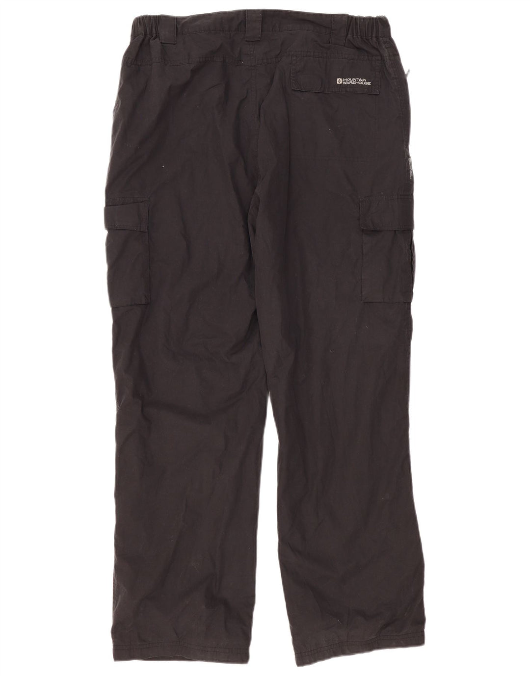 MOUNTAIN WAREHOUSE Mens Straight Cargo Trousers W38 L32 Black Polyester