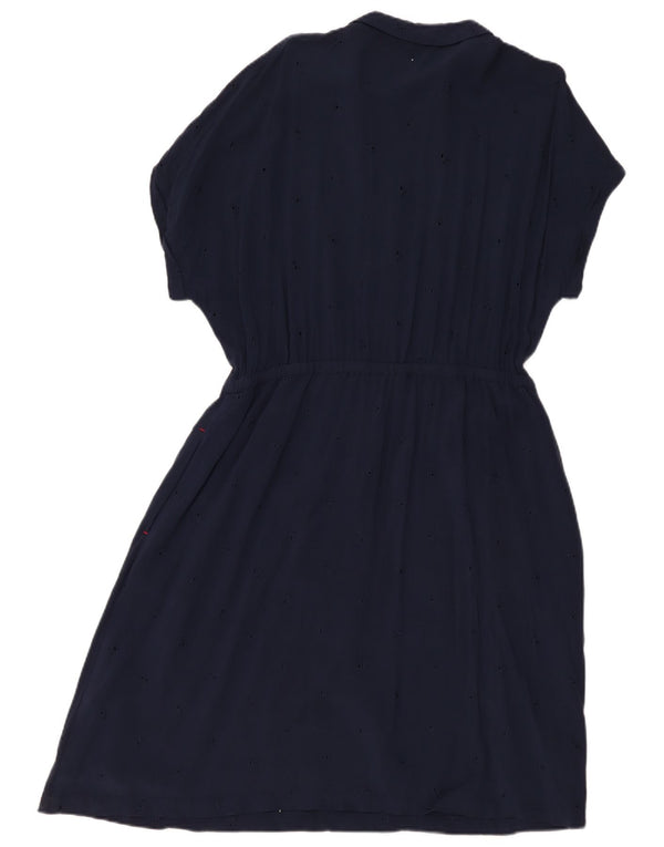 Joules Womens A-Line Dress UK 18 XL Navy Blue Viscose