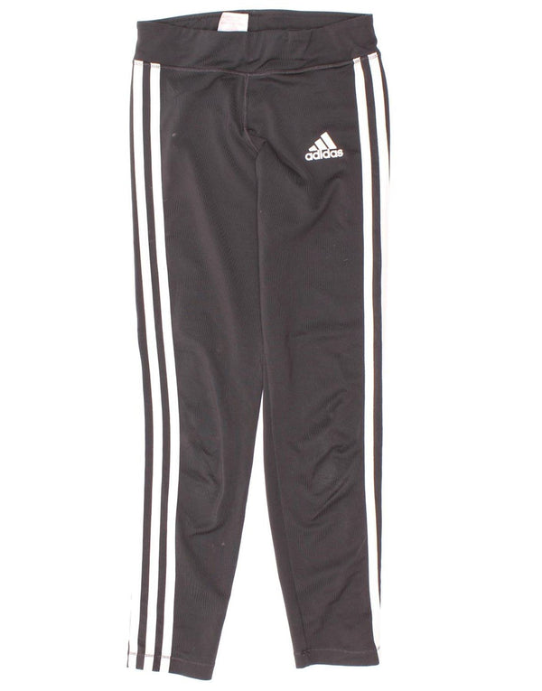 Adidas Girls Climalite Leggings 9-10 Years Small Black Polyester