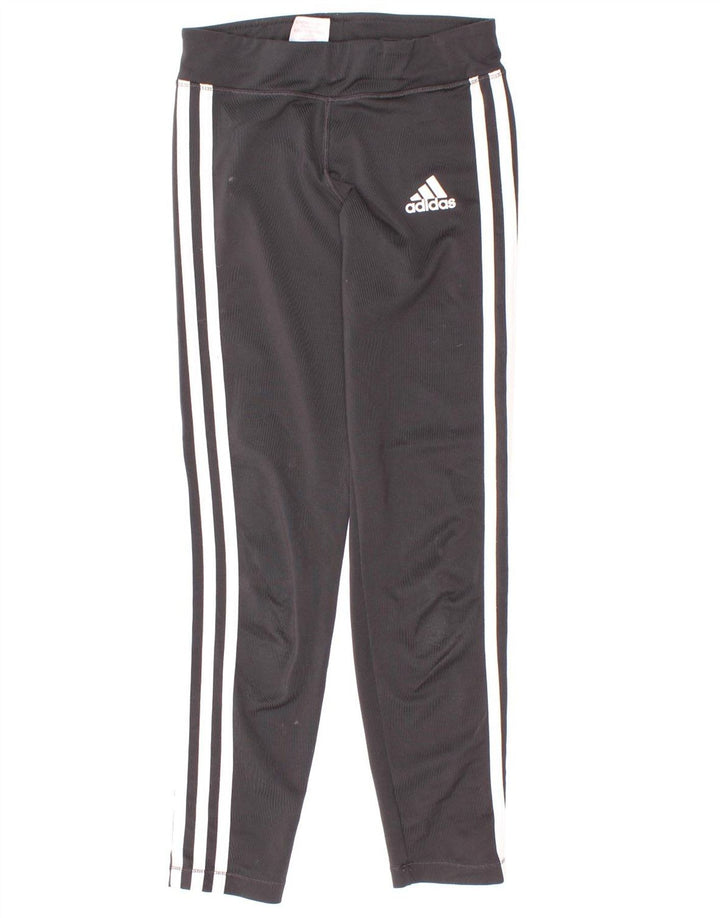 Adidas Girls Climalite Leggings 9-10 Years Small Black Polyester