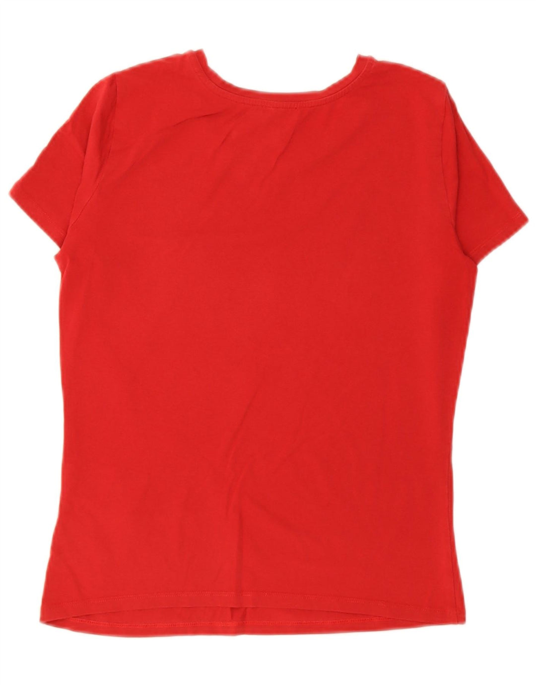 Armani Jeans Womens Graphic T-Shirt Top IT 44 Medium Red Cotton