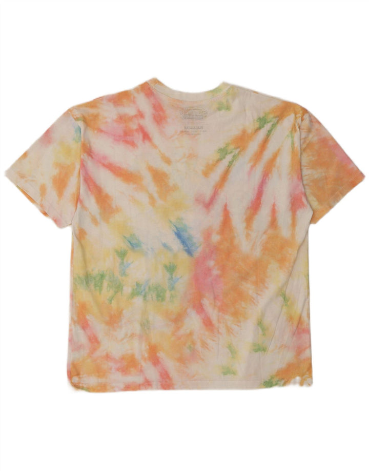 Pull & Bear Mens SpongeBob Graphic T-Shirt Top Large Multicoloured Tie Dye