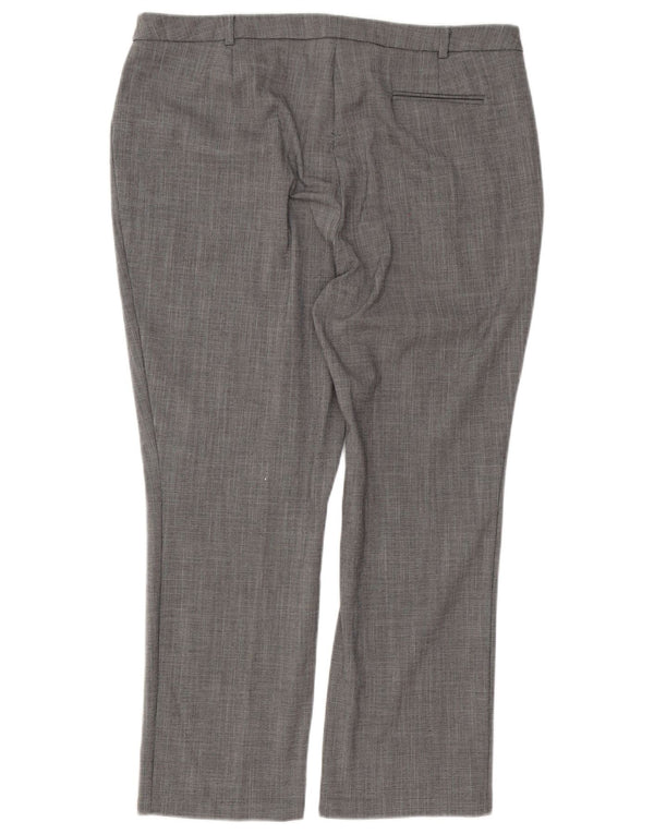 Marks & Spencer Womens Slim Fit Casual Trousers UK 16 Large W38 L27 Grey