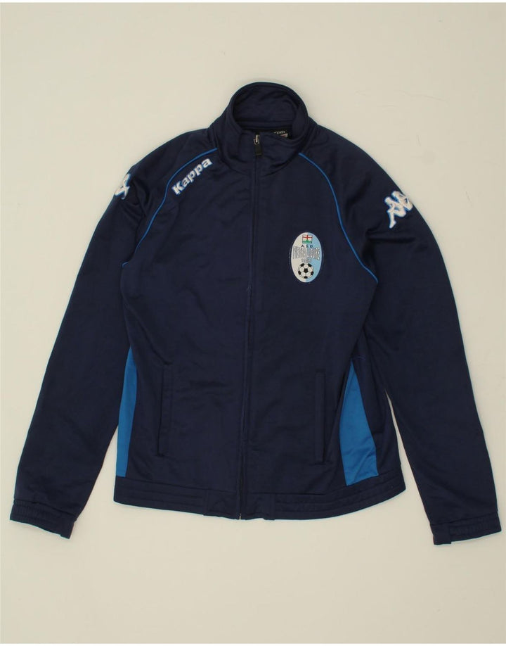 KAPPA Boys Graphic Tracksuit Top Jacket 11-12 Years Navy Blue Colourblock Vintage Kappa and Second-Hand Kappa from Messina Hembry 
