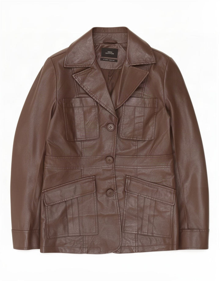 Urban Outfitters Womens 3 Button Blazer Jacket UK 10 Small Brown