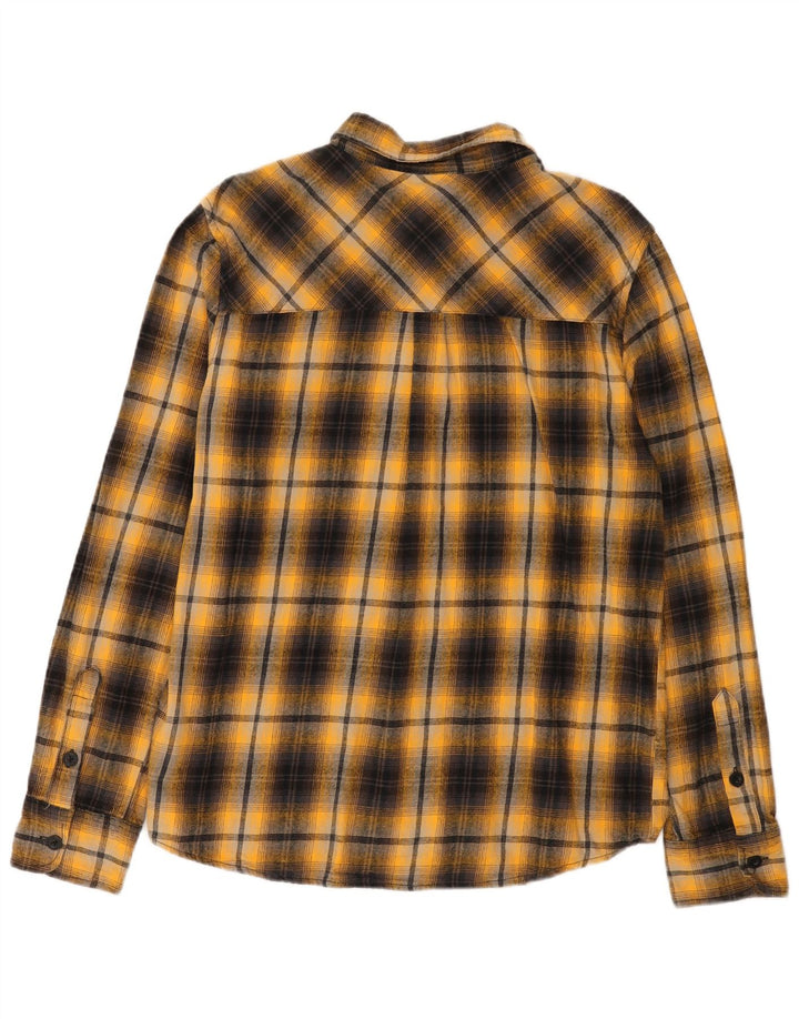 Mountain Warehouse Mens Flannel Shirt Large Yellow Check Cotton