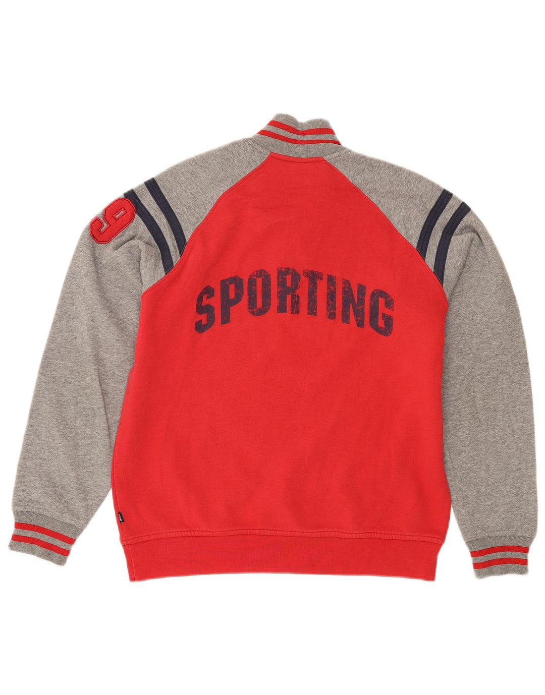 ASICS Mens Heritage Graphic Sweatshirt Jumper Medium Red Colourblock