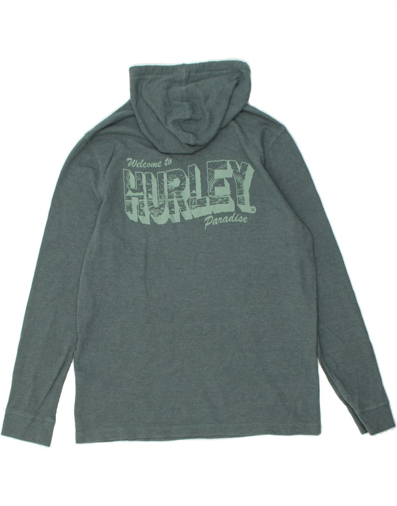 HURLEY Mens Graphic Hoodie Jumper Large Green Cotton | Vintage Hurley | Thrift | Second-Hand Hurley | Used Clothing | Messina Hembry 