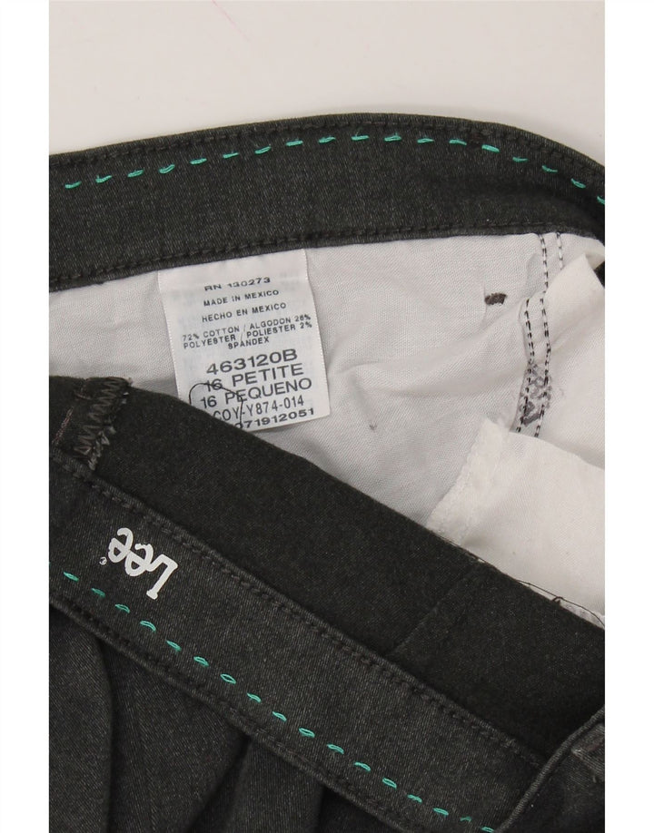 LEE Womens Bootcut Casual Trousers US 16 2XL W38 L26 Grey Cotton Vintage Lee and Second-Hand Lee from Messina Hembry 