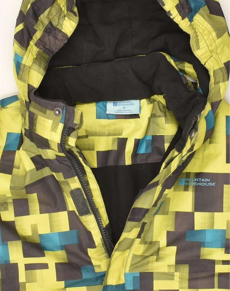 MOUNTAIN WAREHOUSE Boys Hooded Windbreaker Jacket 12-13 Years Yellow | Vintage Mountain Warehouse | Thrift | Second-Hand Mountain Warehouse | Used Clothing | Messina Hembry 
