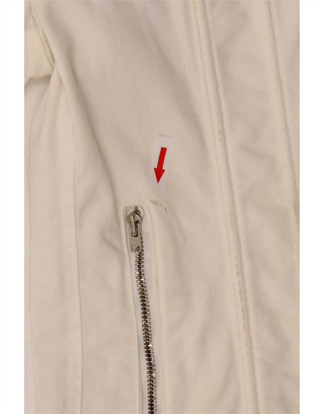 Gant Womens Bomber Jacket UK 12 Medium White Cotton