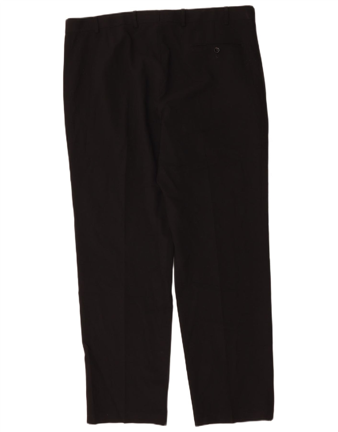 Marks & Spencer Mens Straight Suit Trousers W42 L33 Black Polyester