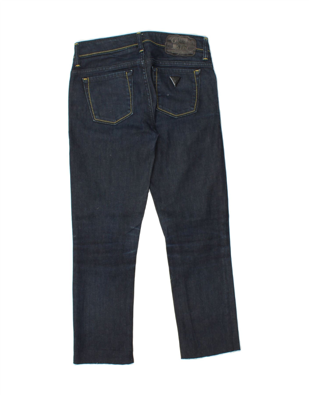 GUESS Womens Premium Cropped Jeans W25 L24 Navy Blue Cotton Vintage Guess and Second-Hand Guess from Messina Hembry 