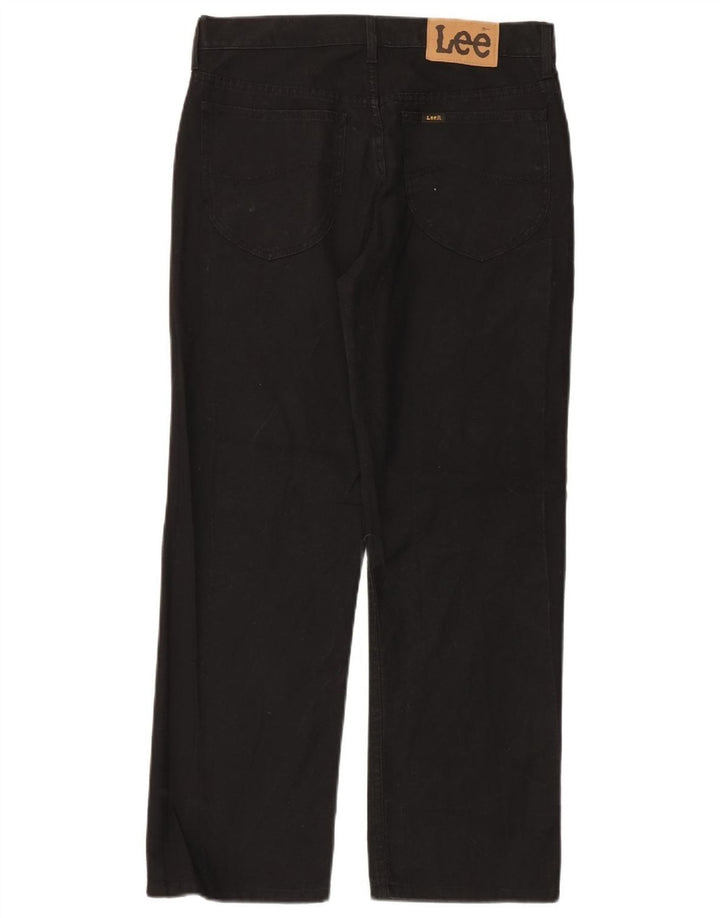 Lee Mens Straight Jeans W33 L28 Black Cotton