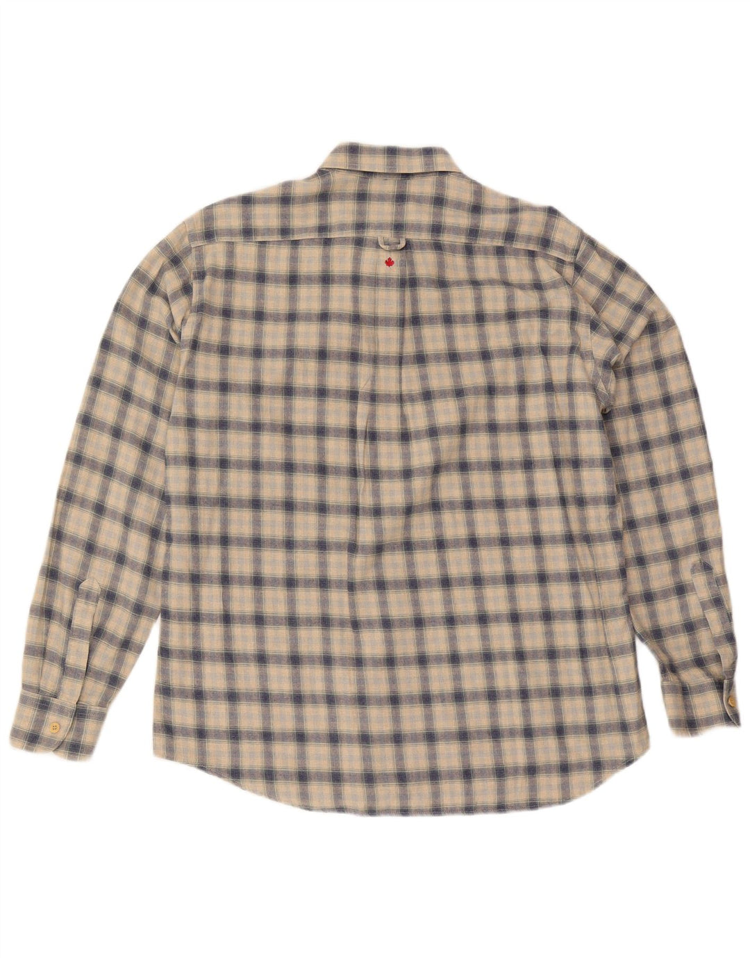 Canadiens Mens Flannel Shirt Large Beige Check