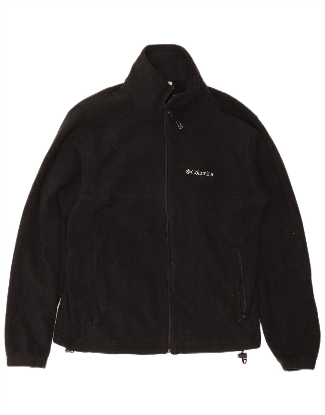 COLUMBIA Mens Fleece Jacket UK 38 Medium Black Polyester