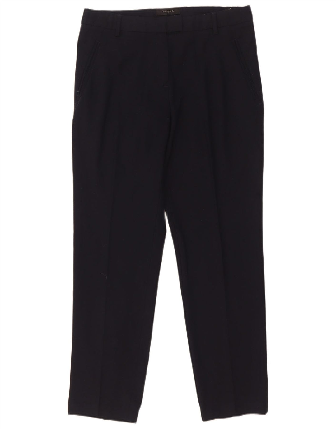 Marks & Spencer Womens Suit Trousers UK 10 Small W30 L29 Navy Blue
