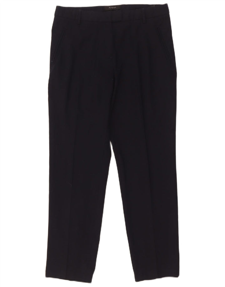 Marks & Spencer Womens Suit Trousers UK 10 Small W30 L29 Navy Blue