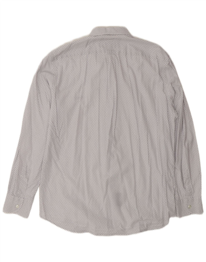 Harmont & Blaine Mens Regular Fit Shirt Medium Blue Spotted Cotton