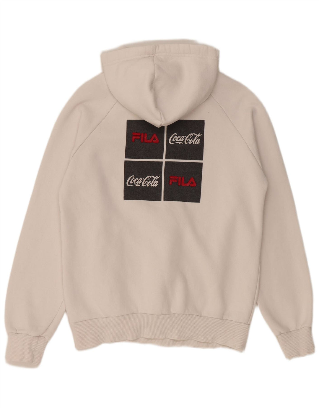 Fila Mens Coca-Cola Graphic Hoodie Jumper Small White