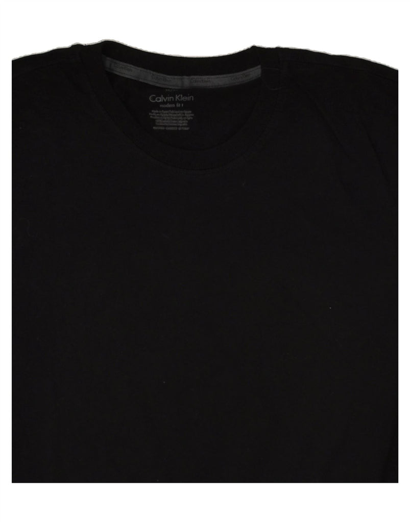 CALVIN KLEIN Mens Modern Fit T-Shirt Top Medium Black Cotton Vintage Calvin Klein and Second-Hand Calvin Klein from Messina Hembry 