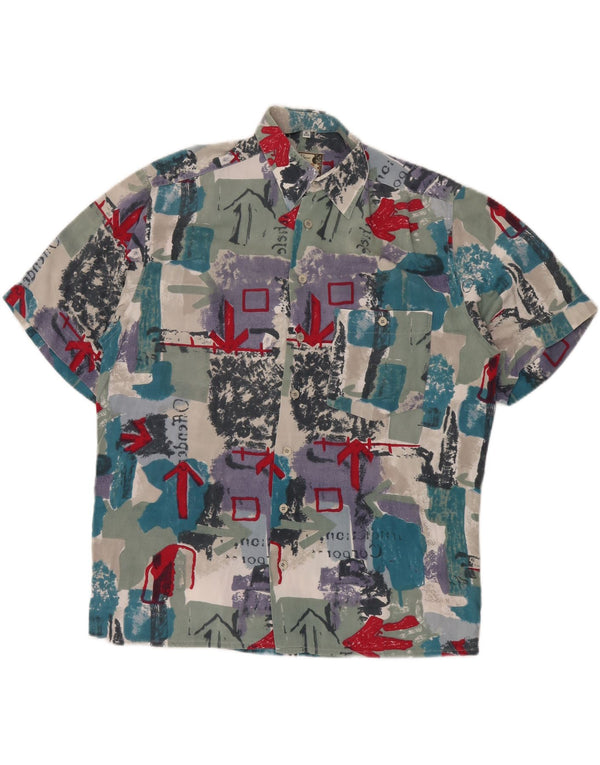 VINTAGE Mens Comfort Fit Graphic Shirt Size 39/40 Medium Multicoloured